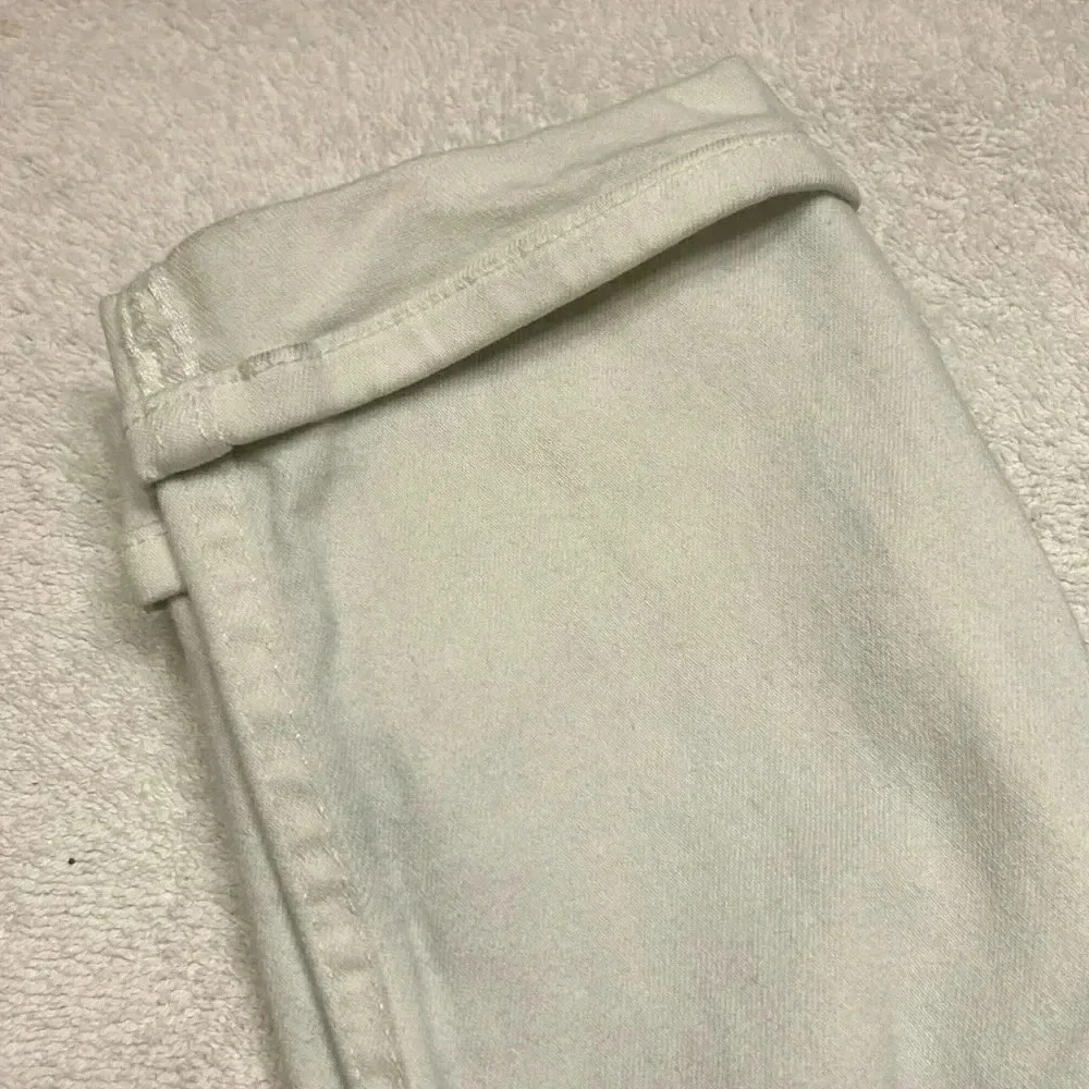 Hudson Tally Crop Skinny Woman Cuffed White Jean size 27 - Picture 5 of 11
